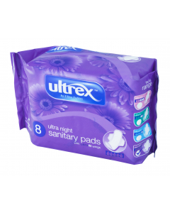 Ultrex Ultra Night Sanitary Pads 8 Pack
