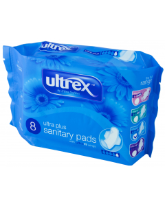 Ultrex Ultra Plus Sanitary Pads 8 Pack