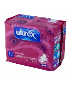 Ultrex Ultra Slim Sanitary Pads 10 Pack