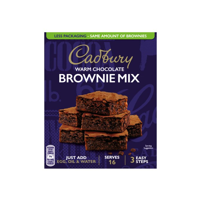 Cadbury Chocolate Brownie Mix Hs 350g 5 x 350g Cadbury