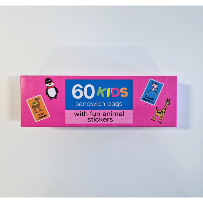 Kids Sandwich Bags 60Pc 36 x 60pc TidyZ Storage Packaging MegaRetailer