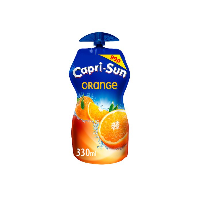 Capri Sun Orange Flavored Juice Drink Blend, 10 Ct - Pouches, 60.0