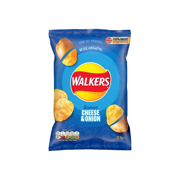 Walkers Cheese Onion Crisps 32.5g 1 x 32.50g Walkers