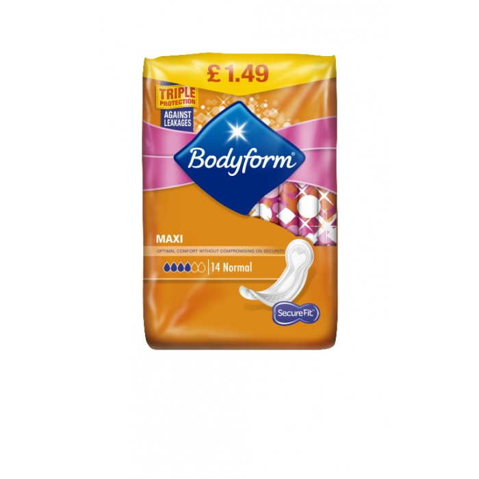 Bodyform Maxi Normal 14 Pack 1 x 14pc Bodyform Feminine