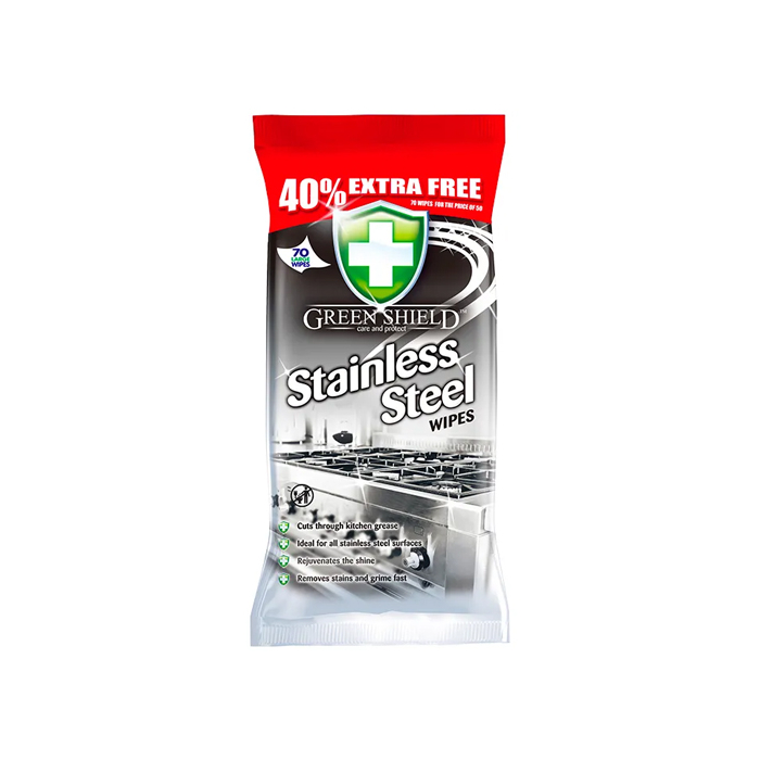 Green Shield Stainless Steel Wipes, 70 Extra Large Sheets - Wilsons -  Import, distribution and wholesale of branded household, hardware and DIY  products